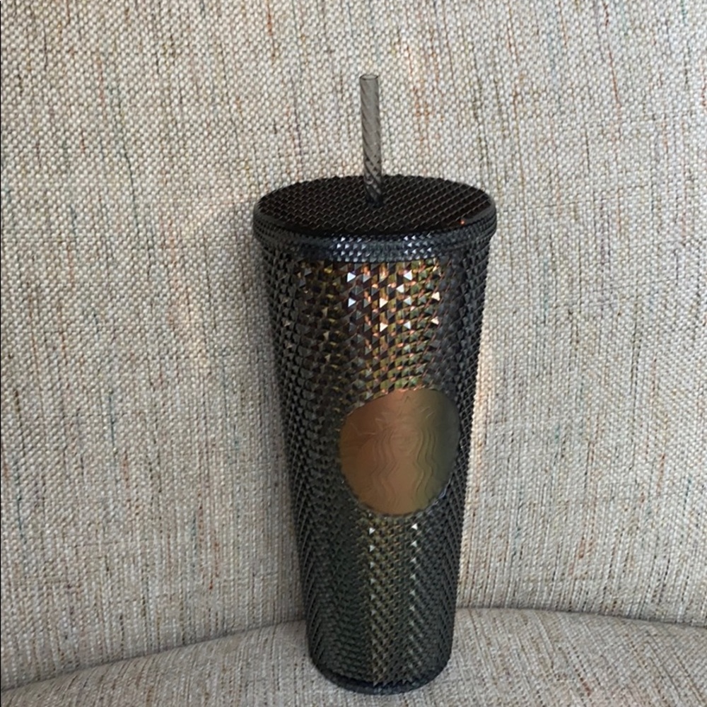 Starbucks plastic studded drink cup.